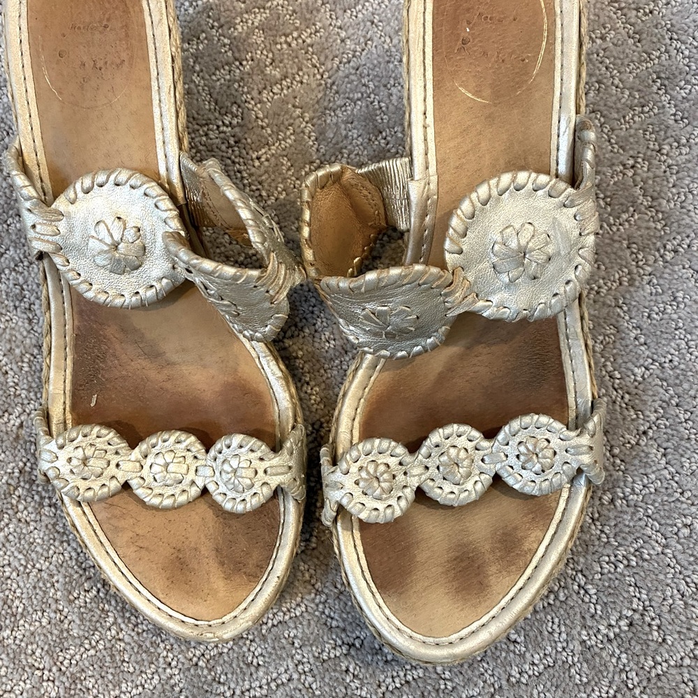 Women’s Platinum Jack Rogers Wedges